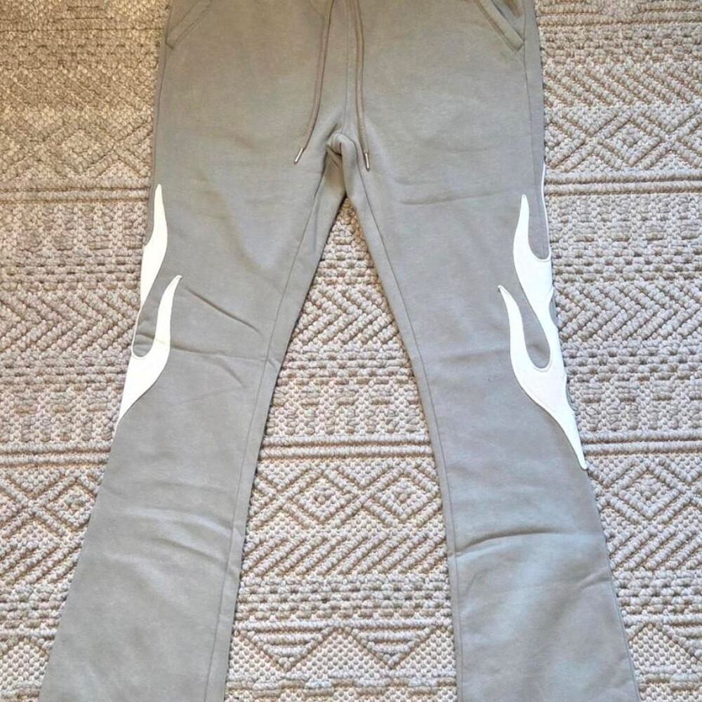 Copper Rivet Khaki Flame Sweatpants Size Medium NWT